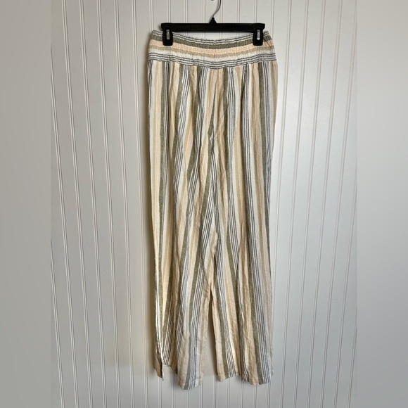 Est 1946 Pants - Est. 1946 NWT Stripe Linen Pants Smocked Waist  B27